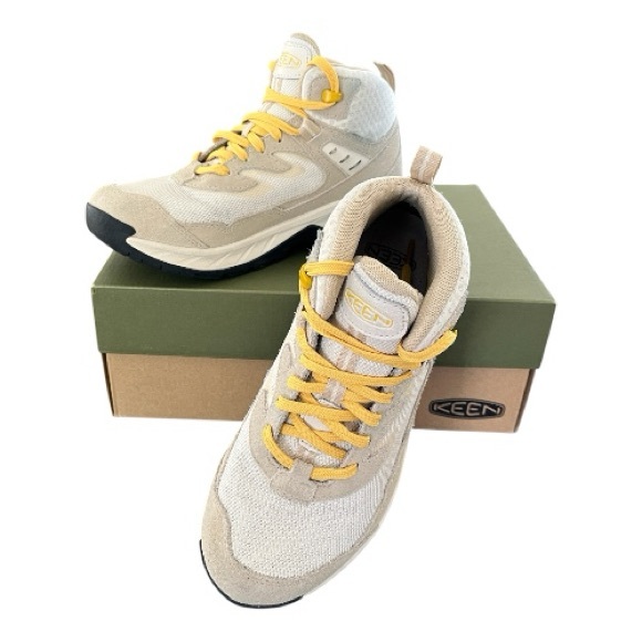 KEEN Hightrail Waterproof Mid All Terrain White Hiking Sneaker Boot Womens 7 - Picture 2 of 12